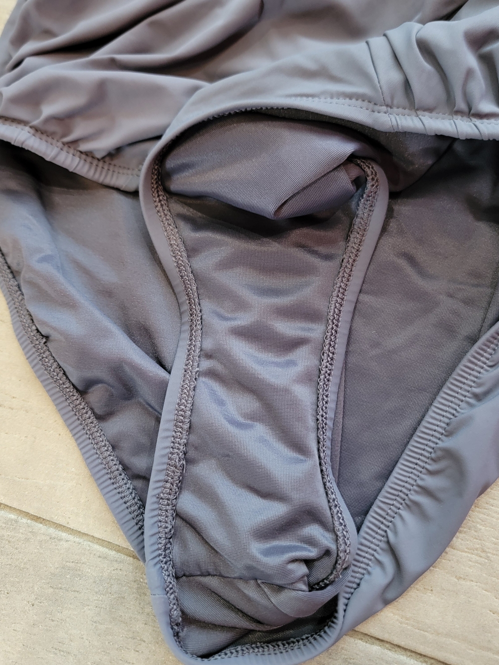 SPANX Slate Gray One-Piece Draped Swimsuit - Picture 5 of 7